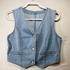 Sky Blue Denim Vest